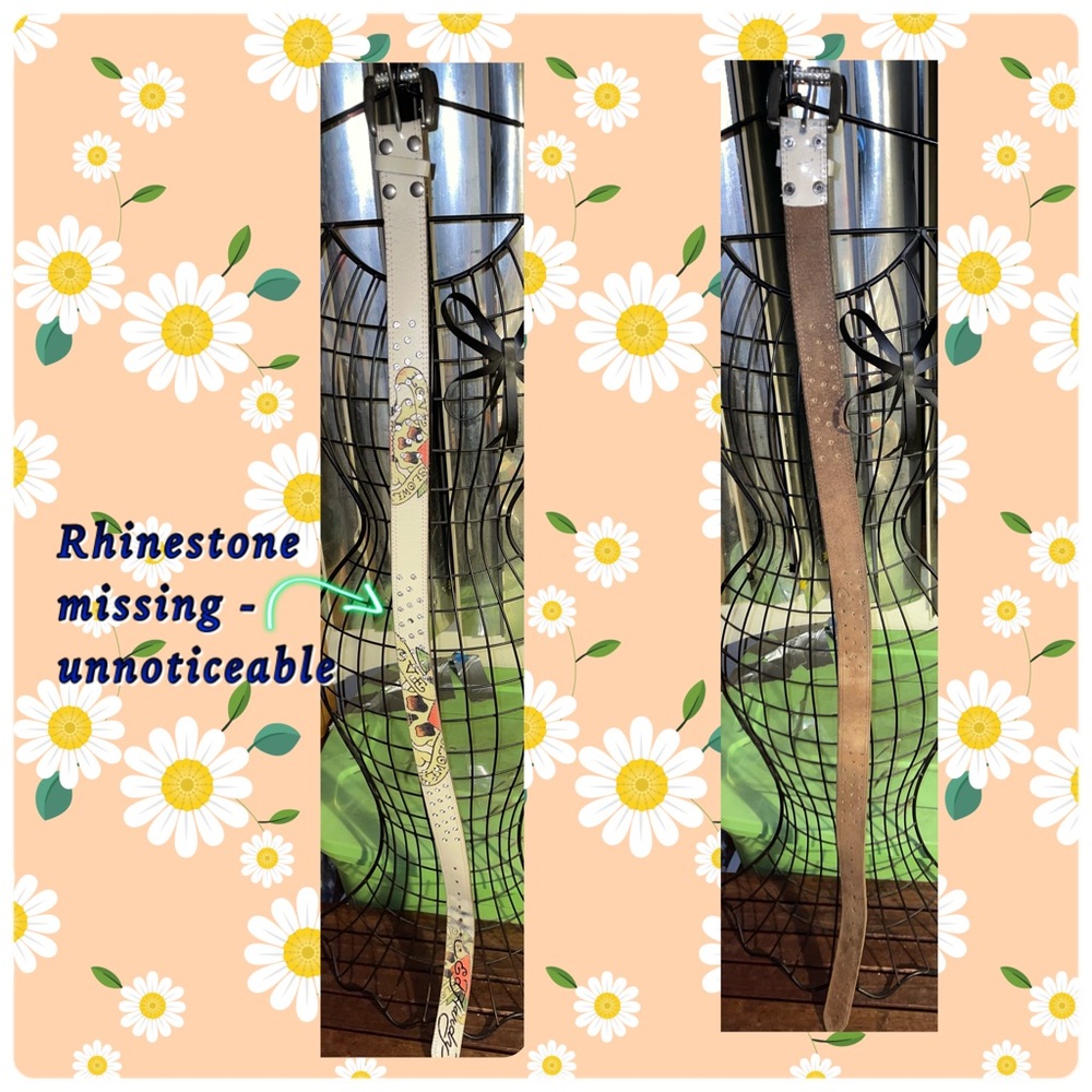 Ed Hardy Leather Belt   Unisex - Picture 3 of 3